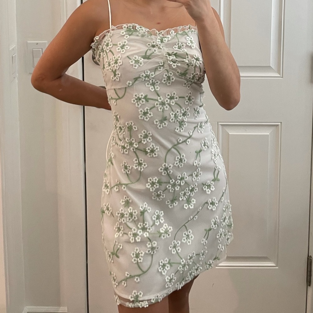 Floral mesh dress